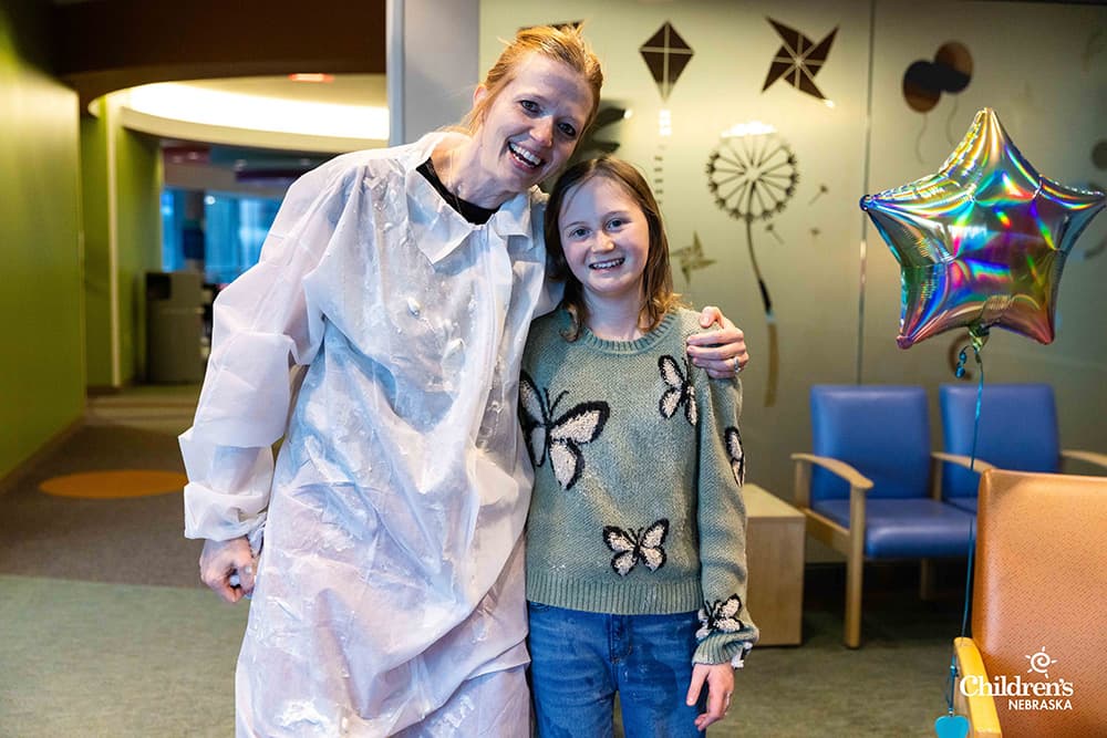 Maggie and Jenilee Vogel, APRN-NP, a Children’s expert on the Pediatric Oncology team