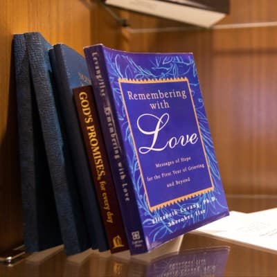 Spiritual and religious books in the Children's Nebraska hospital chapel