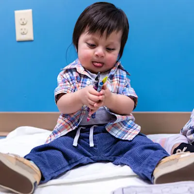 Young OI patient at Children's Nebraska.