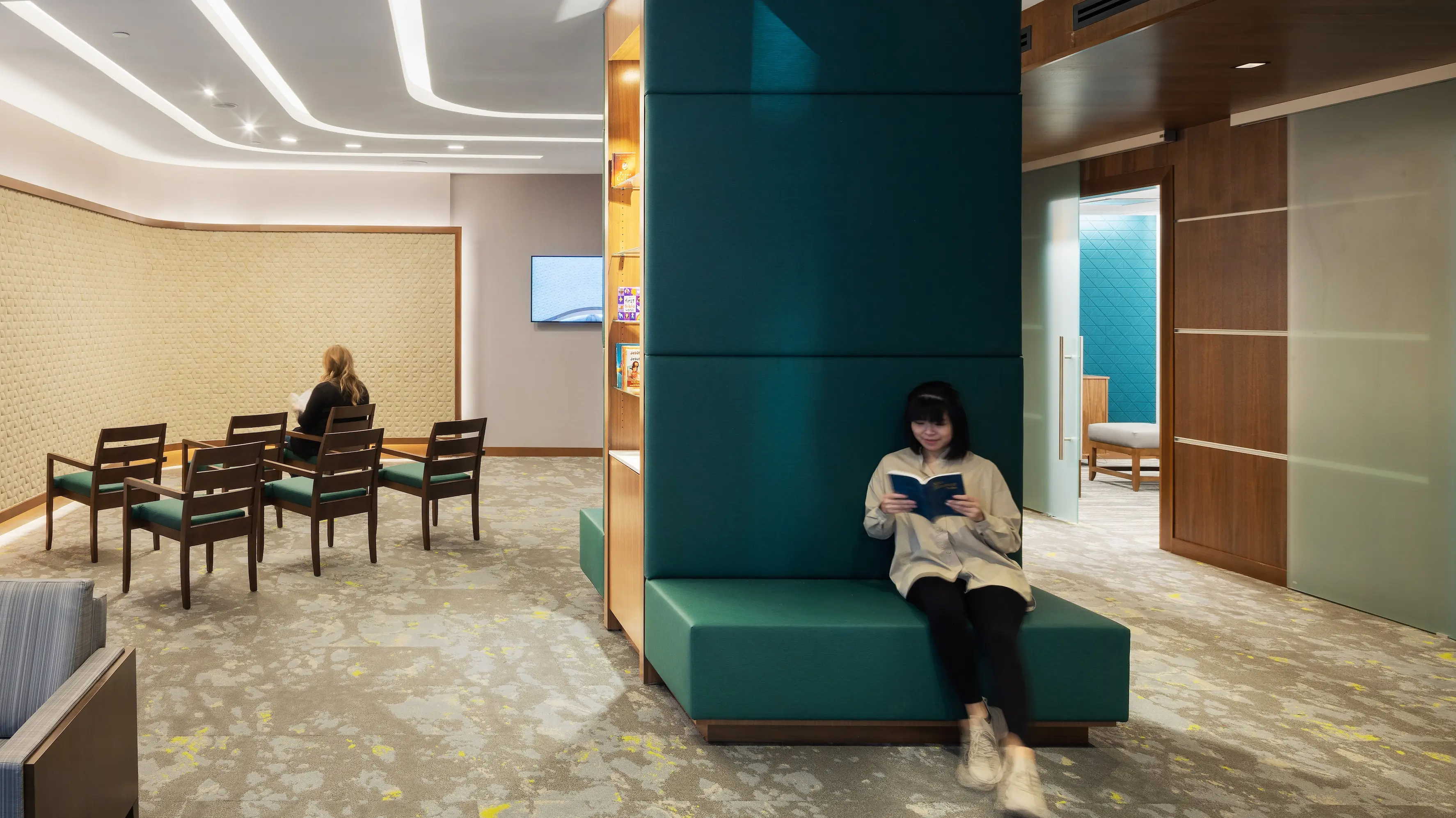 Patient families finding respite in the Children's Nebraska hospital chapel.
