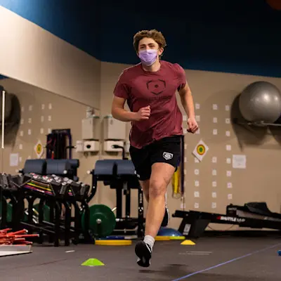 Young patient completing Sports Medicine training.