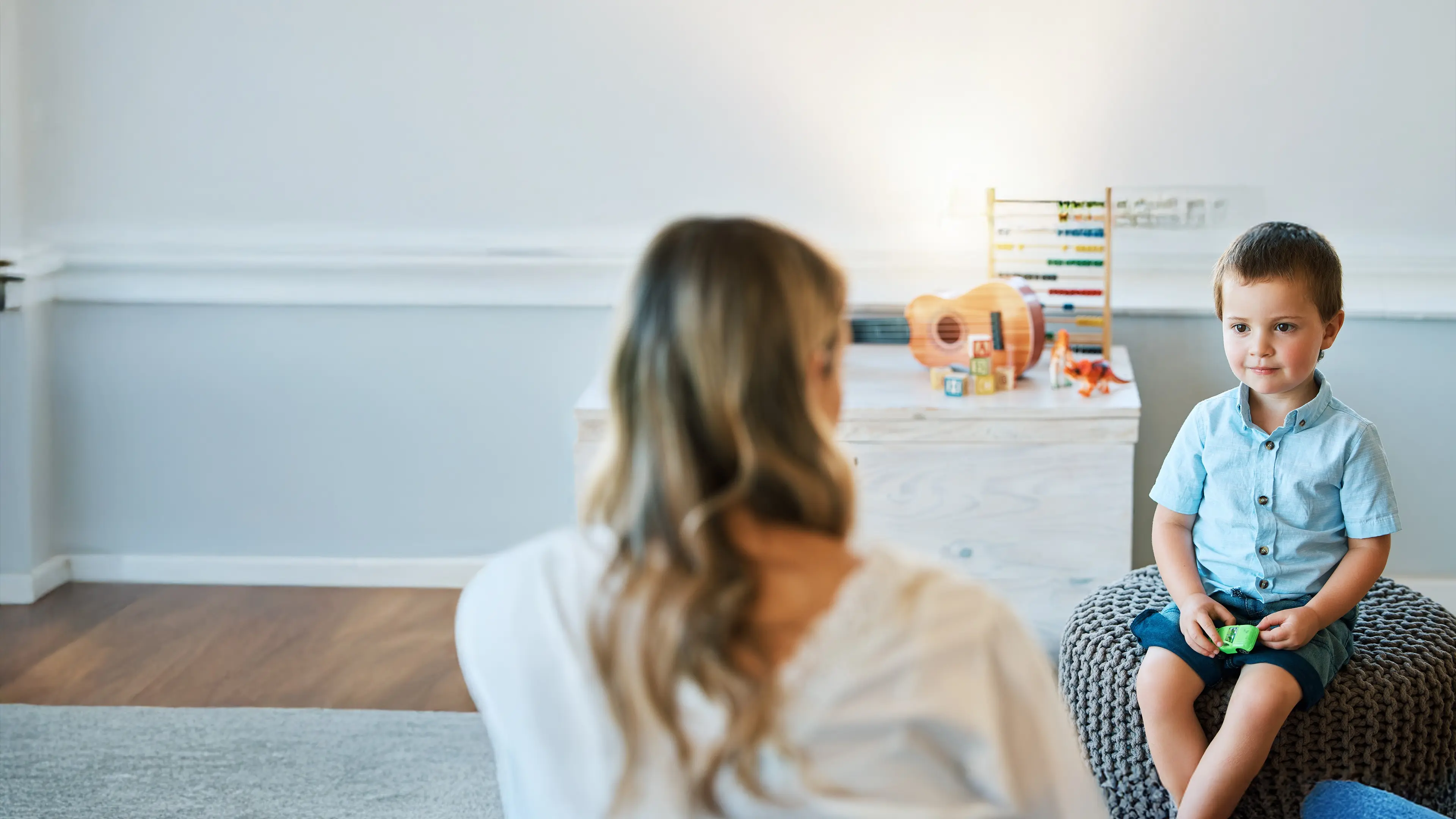 Patient speaking to therapist.