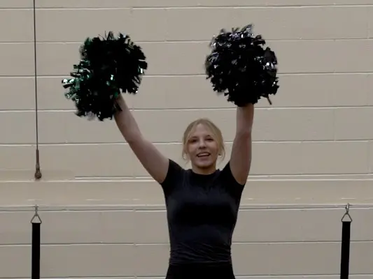 Gracelyn cheering