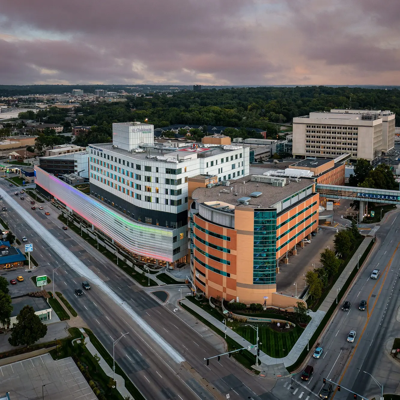Photo of the main Children's Nebraska campus in Omaha.