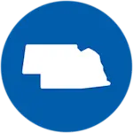 Nebraska state outline graphic