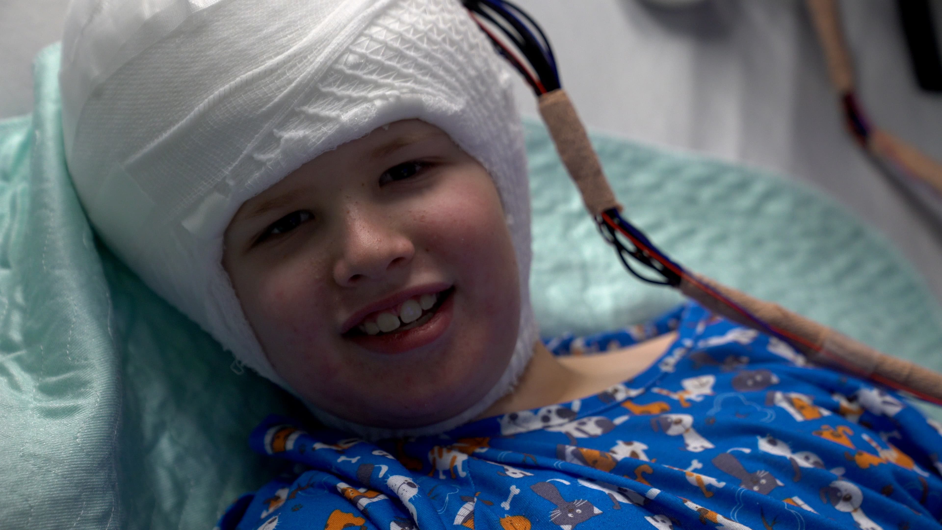 Ethan Deter recovering from procedure at Children's Nebraska.