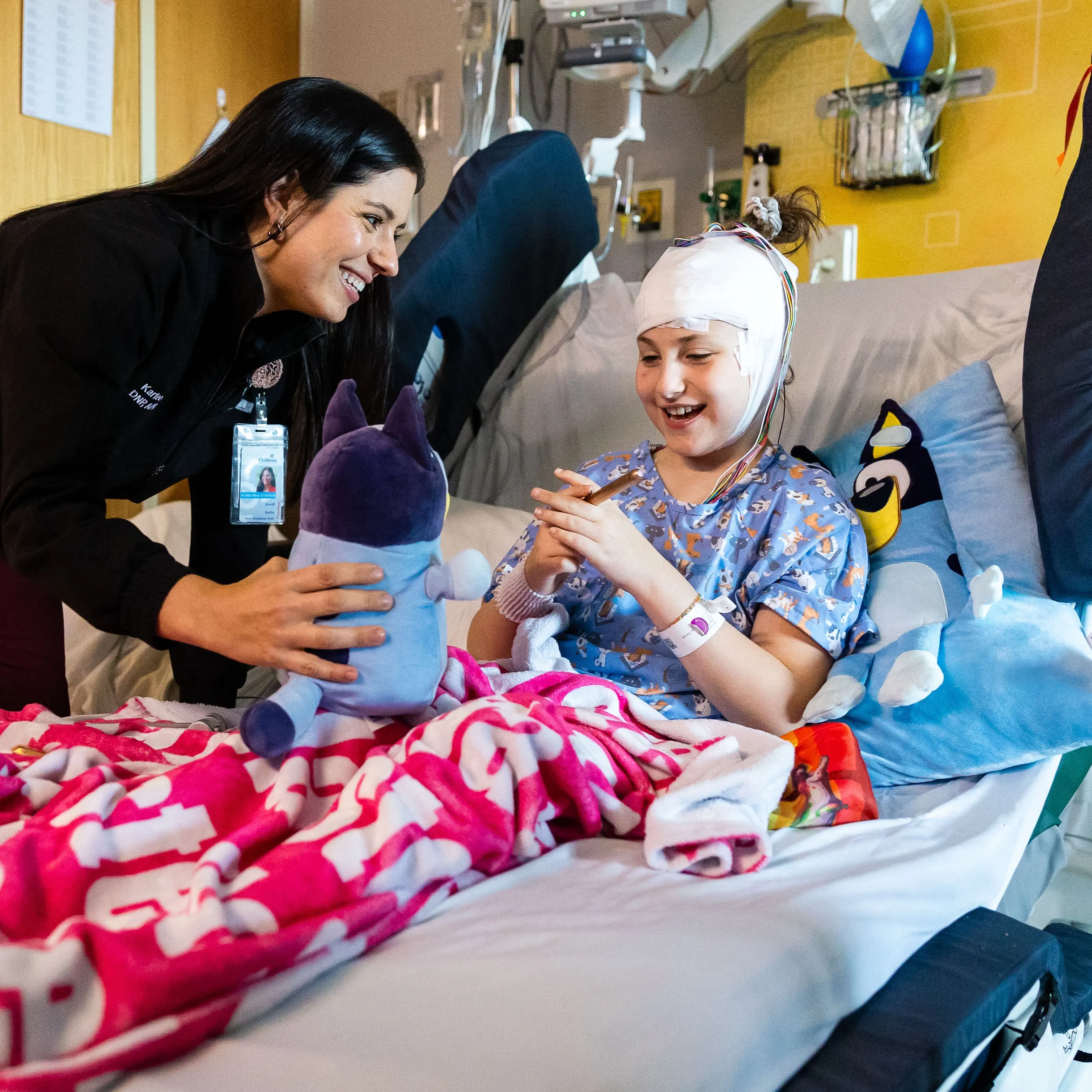 Stella receiving epilepsy care at Children's Nebraska.