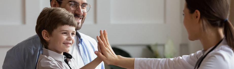 provider and patient high fiving
